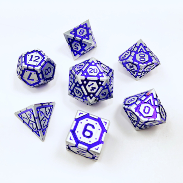 16mm Infinity Armor Dwarven Metal® Silver w/Purple Indigo 7 pc set
